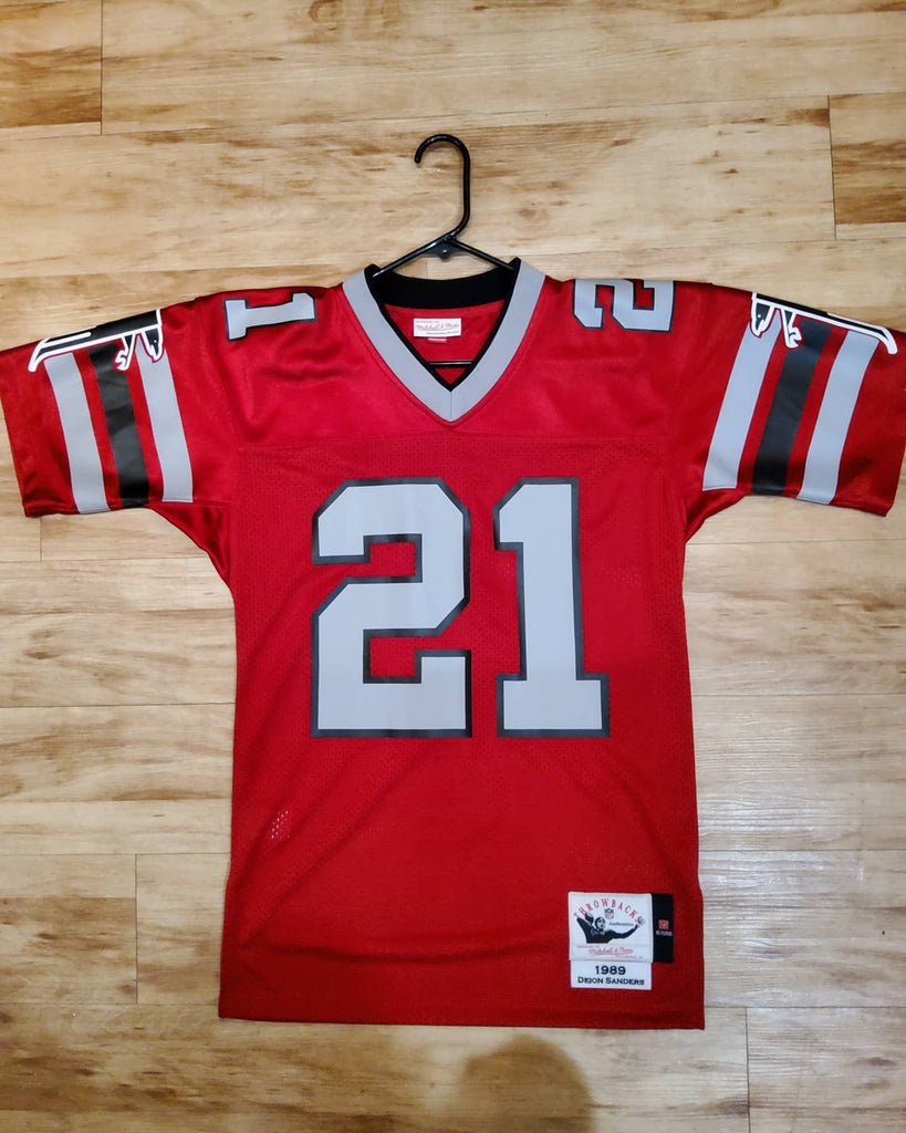 Deion Sanders Atlanta Falcons 1989 Mitchell and Ness Authentic Throwba –  Fly Vintage 87