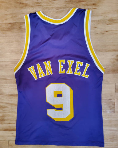 Nick Van Exel 9 Los Angeles Lakers Champion NBA Jersey Sz 